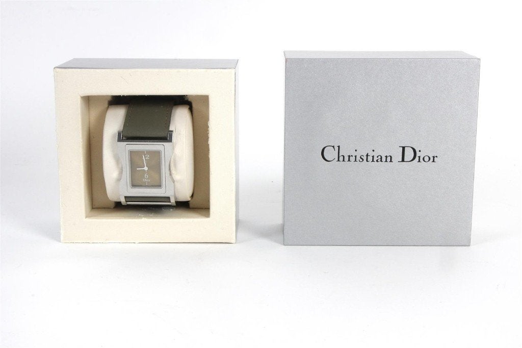 Christian Dior horloge Les Montres met doos en papieren, Overige merken, Staal, Polshorloge, Overige materialen