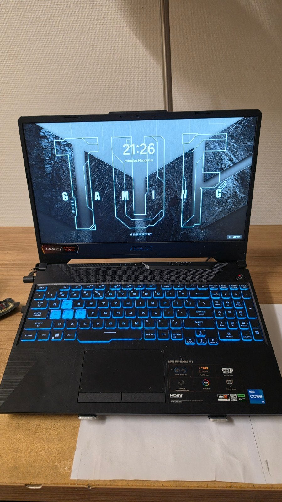 ASUS TUF Gaming F15 FX506HF - Krachtige Gaming Laptop, Computers en Software, Ophalen, Met videokaart, 2 tot 3 Ghz, Zo goed als nieuw