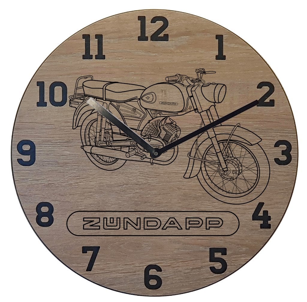 Zundapp 515 - Thema klok, Ophalen of Verzenden, Nieuw, Wandklok