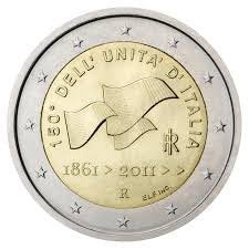 2 Euro Italië 2011 - Italiaanse Eenwording - UNC, Verzenden, Italië, 2 euro, Losse munt