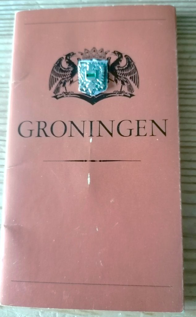Speld gemeente Groningen - origineel stadswapen, met boekje., Verzenden, Gebruikt, Stad of Land, Speldje of Pin