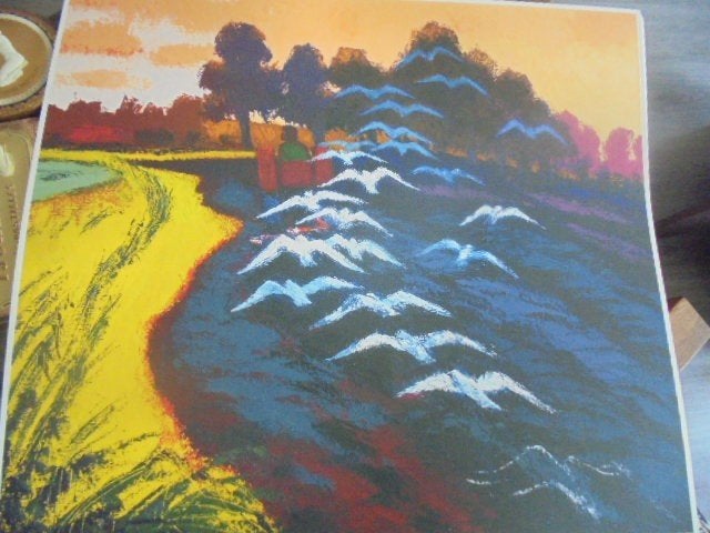 De Ploeg - Jannes de Vries - Ploeger met meeuwen, Antiek en Kunst, Kunst | Schilderijen | Modern, Ophalen of Verzenden, Print