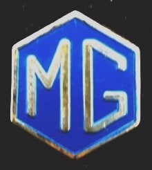 M.G. speld blauw gelakt, Verzenden, Nieuw, Transport, Speldje of Pin