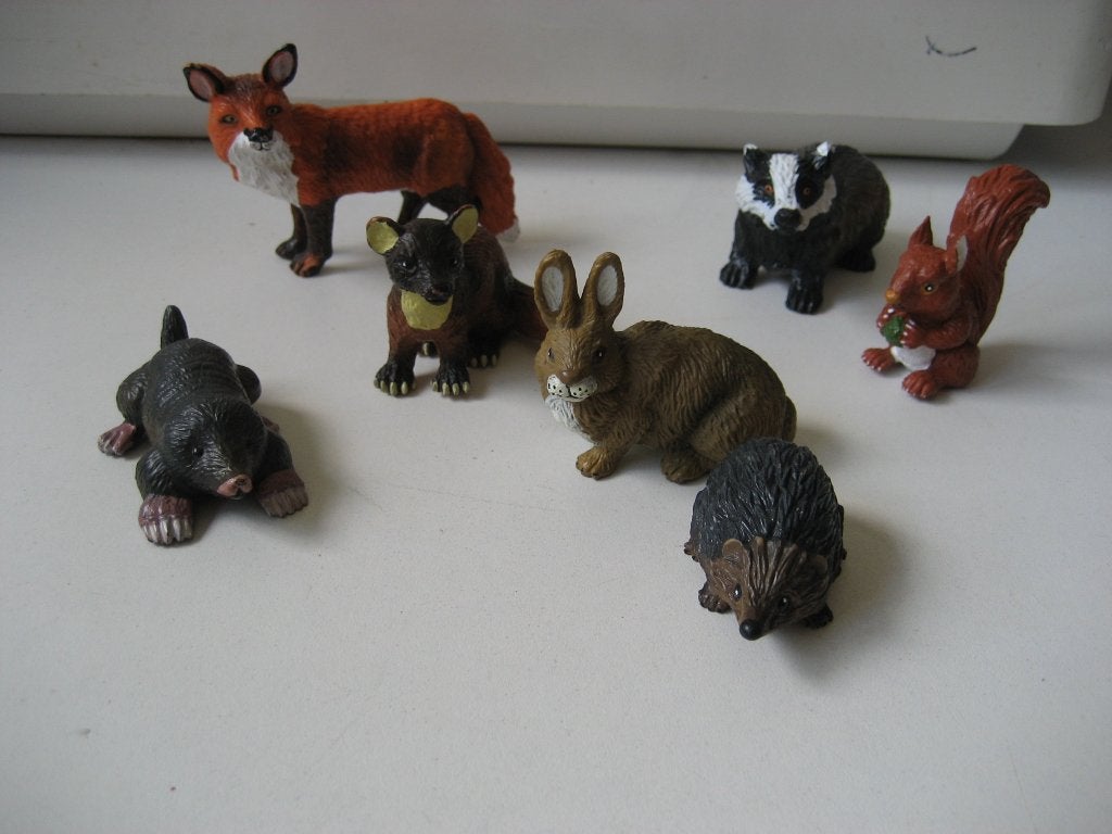 set bosdieren kunststof ELC 7 stuks, Ophalen of Verzenden, Zo goed als nieuw