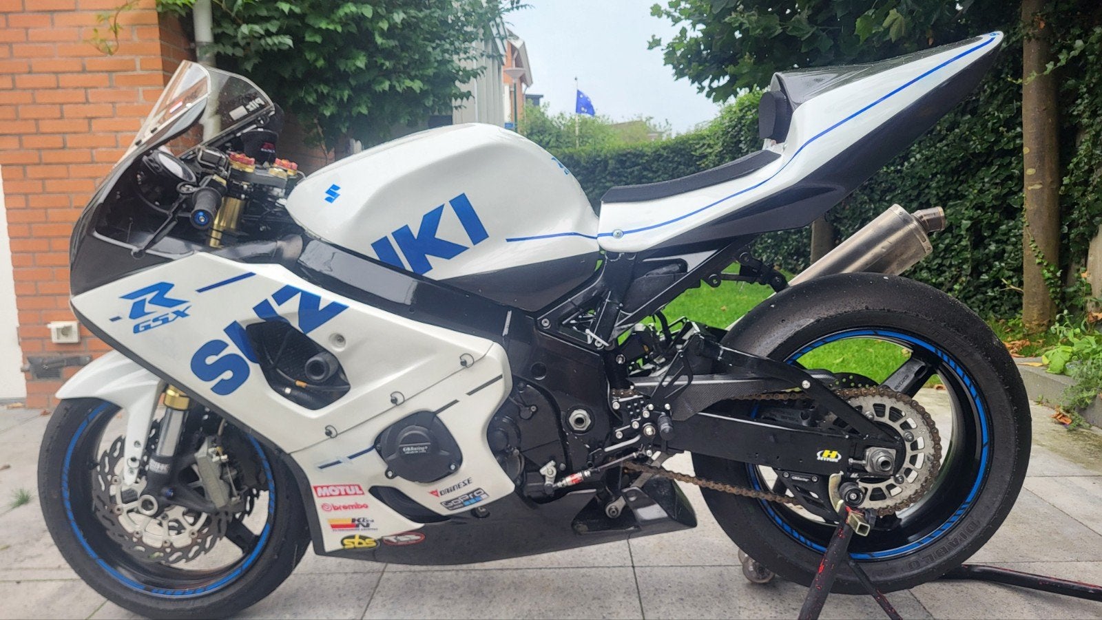 Zeer complete Suzuki GSXR600 k5 circuitmotor, Sportuitlaat, 4 cilinders, Gebruikt, Meer dan 35 kW