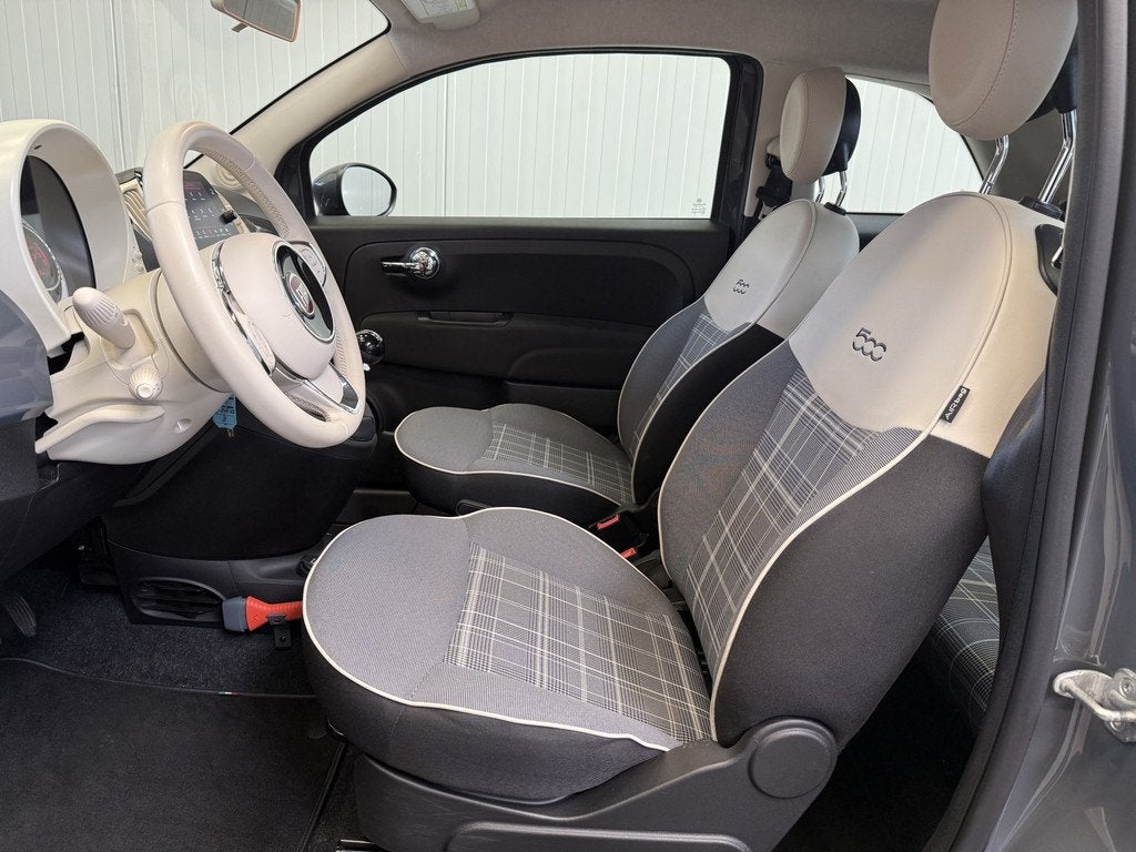 Fiat 500 1.0 Hybrid Lounge AIRCO-NAVI by CARPLAY-LMV-CRUISE, Auto's, Fiat, Voorwielaandrijving, 12 maanden, Stof, Euro 6