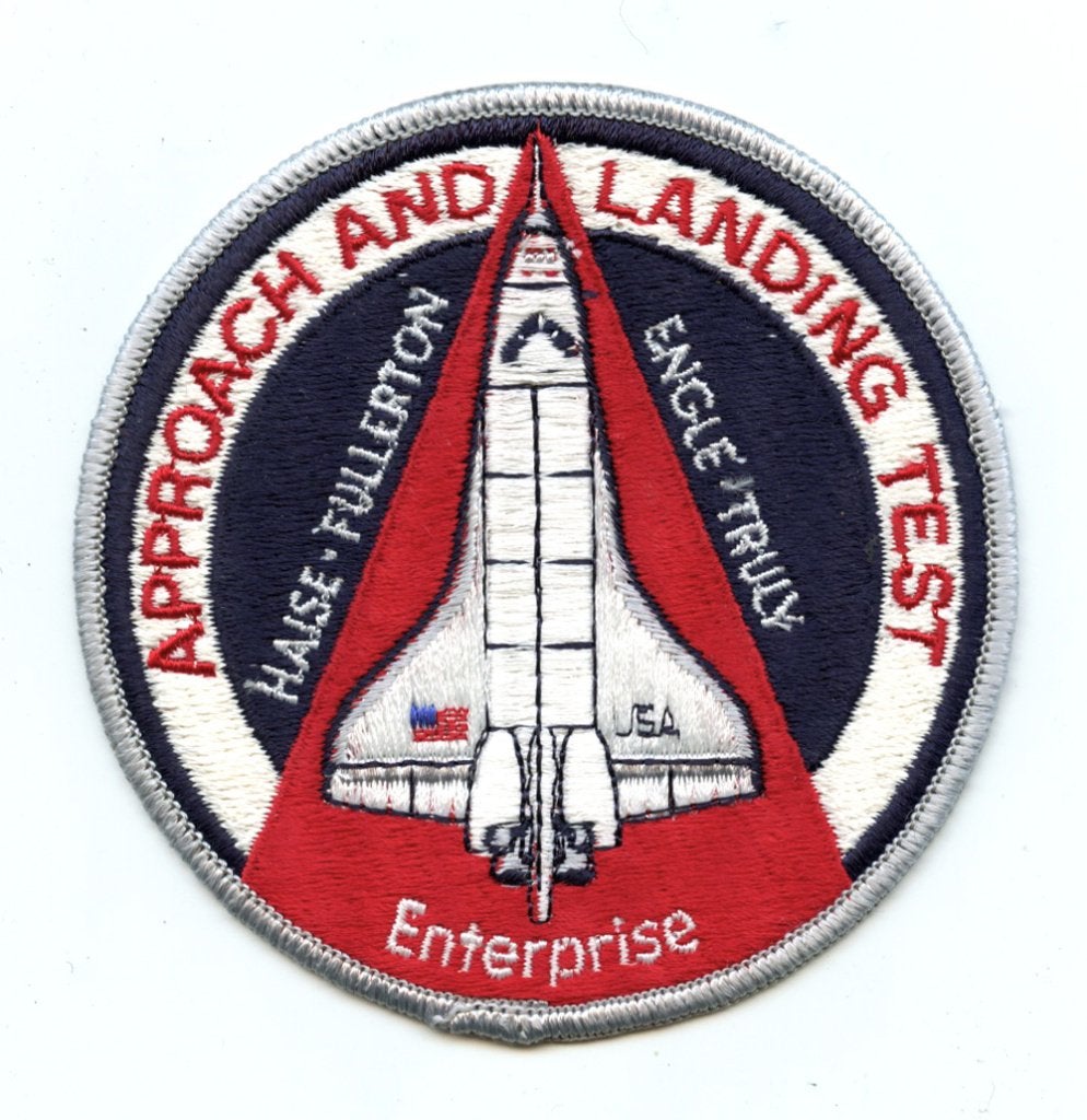 NASA patch SST Enterprise approach and landing test 1977, Ophalen of Verzenden, Overige soorten, Amerika, Embleem of Badge