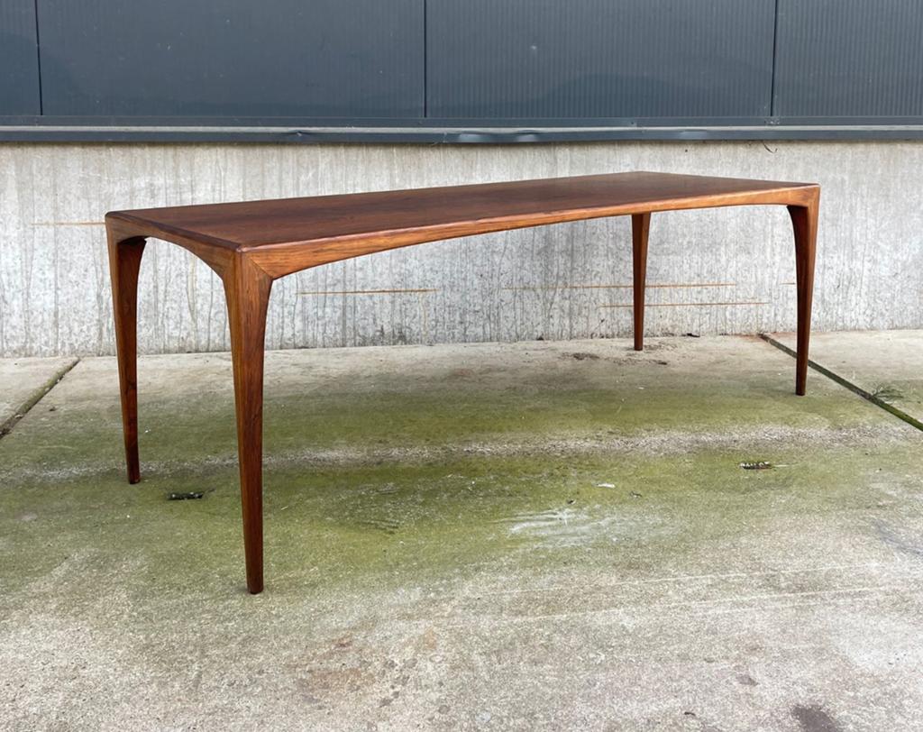 Erling Torvits vintage deens design salontafel palissander, Huis en Inrichting, Tafels | Salontafels, Ophalen, Gebruikt, Rechthoekig