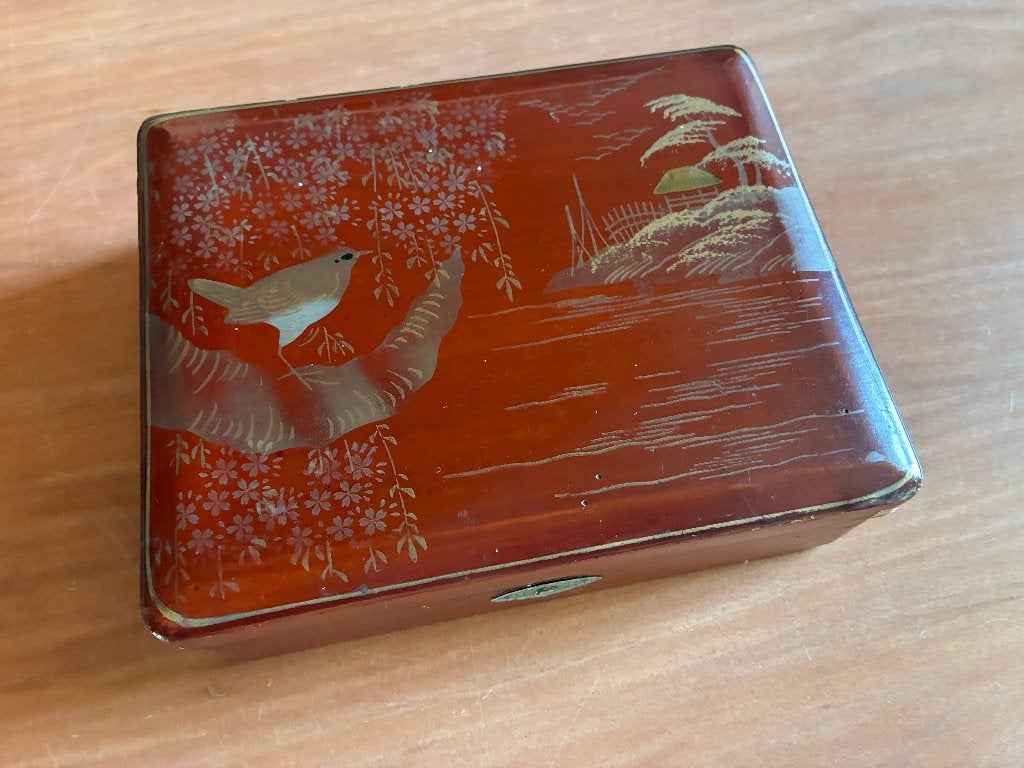 Vintage Japans lakdoosje lakwerk doosje, Ophalen of Verzenden