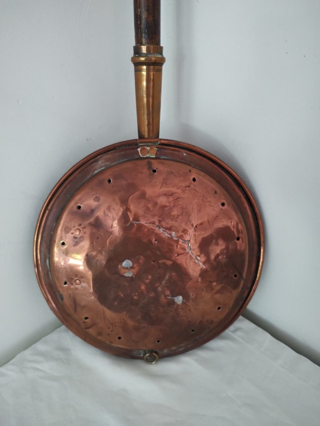 K733 Antieke Engelse Roodkoperen BEDDEPAN zeer fraai, Antiek en Kunst, Antiek | Woonaccessoires, Ophalen