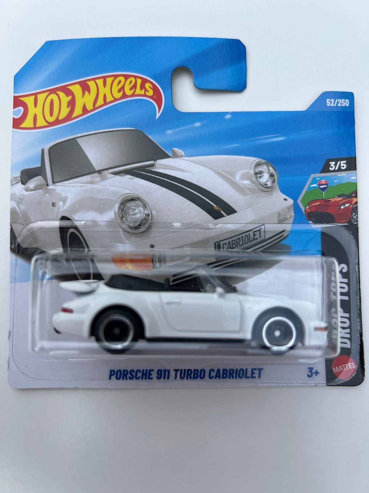Hot Wheels Porsche 911 Turbo Cabriolet - Wit, Ophalen of Verzenden, Nieuw, Auto