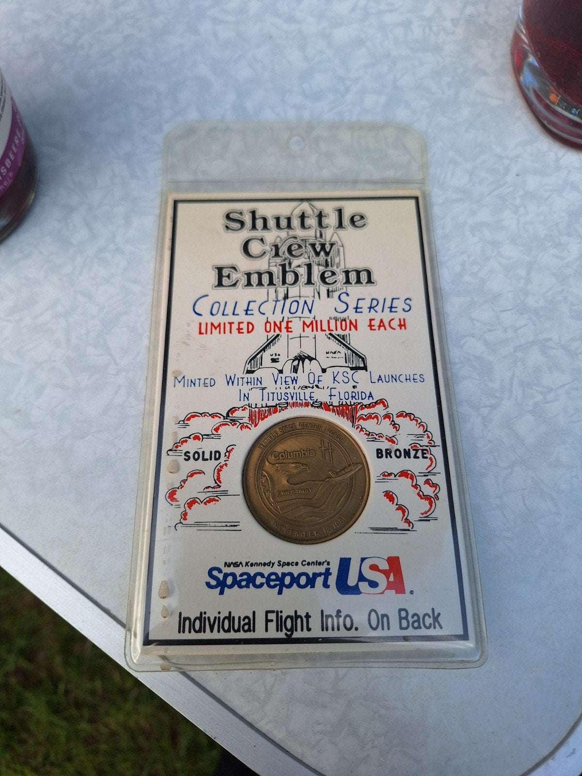 Shuttle Crew Emblem STS2 Columbia Medaille, Ophalen of Verzenden