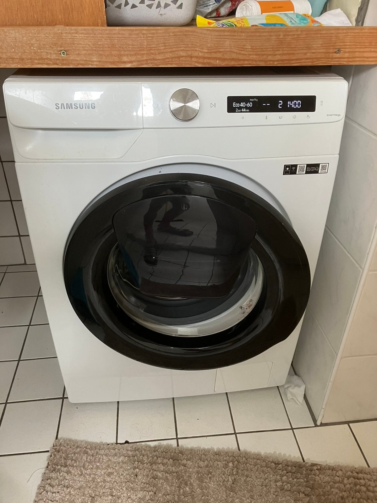 Samsung smartthings addwash 9kg, Ophalen, 1200 tot 1600 toeren, 8 tot 10 kg, Zo goed als nieuw