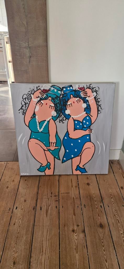 Schilderij Dikke dames, Ophalen