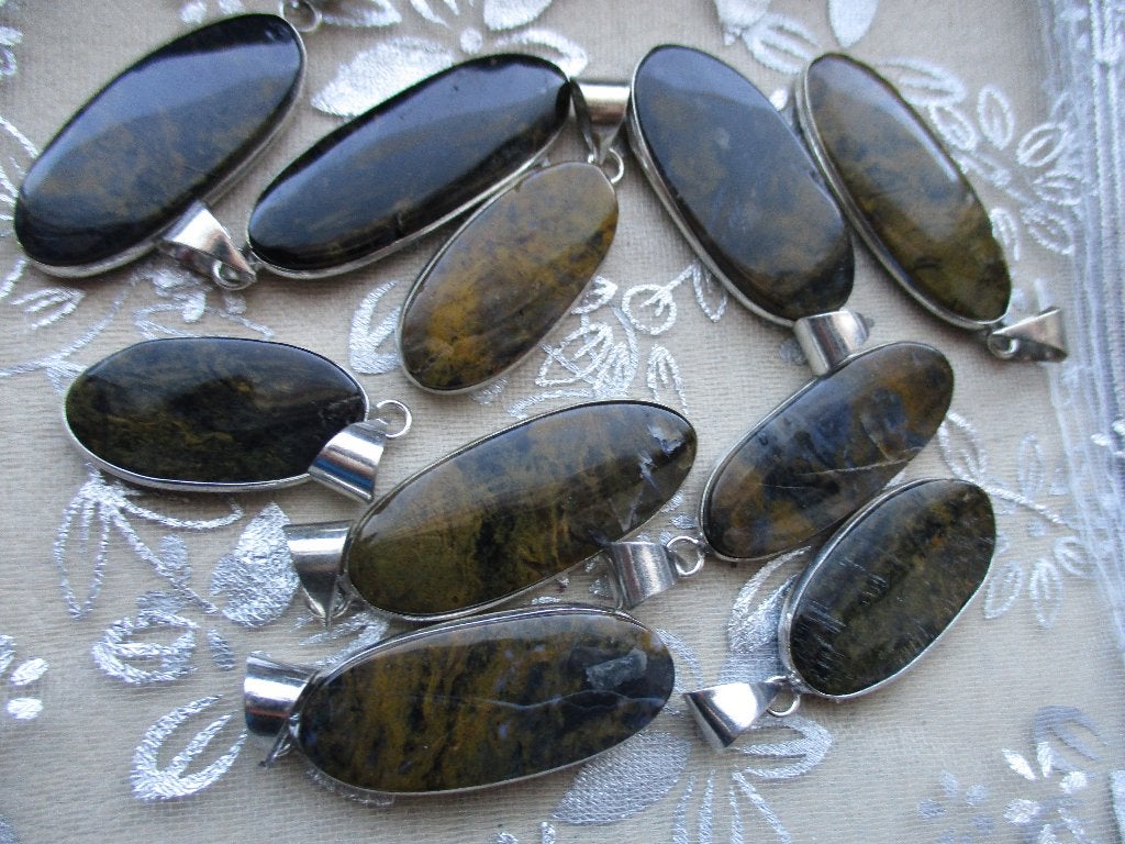 partij  jasper natuursteen hangers, Ophalen of Verzenden, Nieuw, Steen of Mineraal, Met edelsteen
