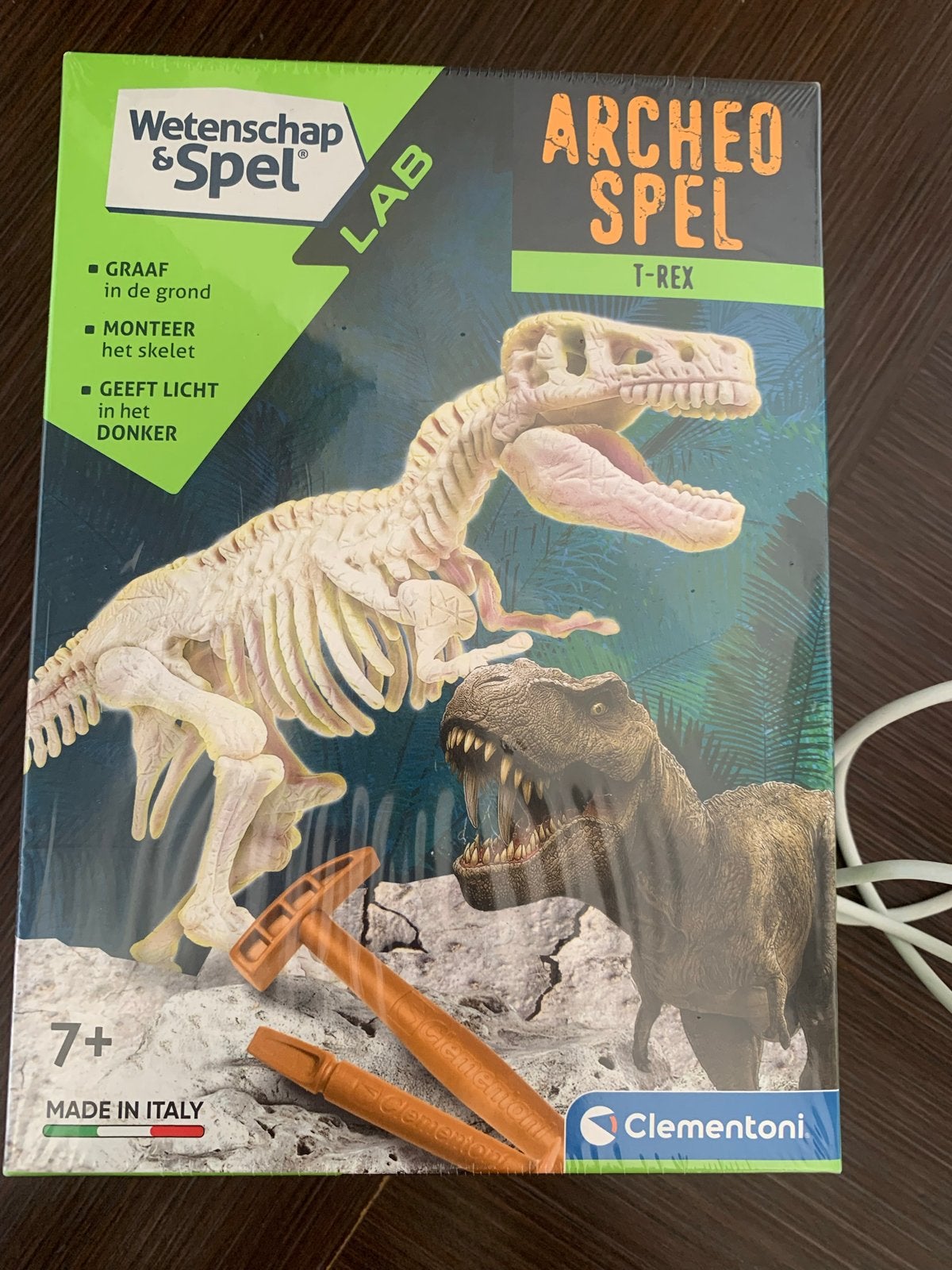 Wetenschap & Spel Lab Archeo Spel T-Rex Clementoni, Ophalen of Verzenden, Nieuw, Knutselen, Met licht