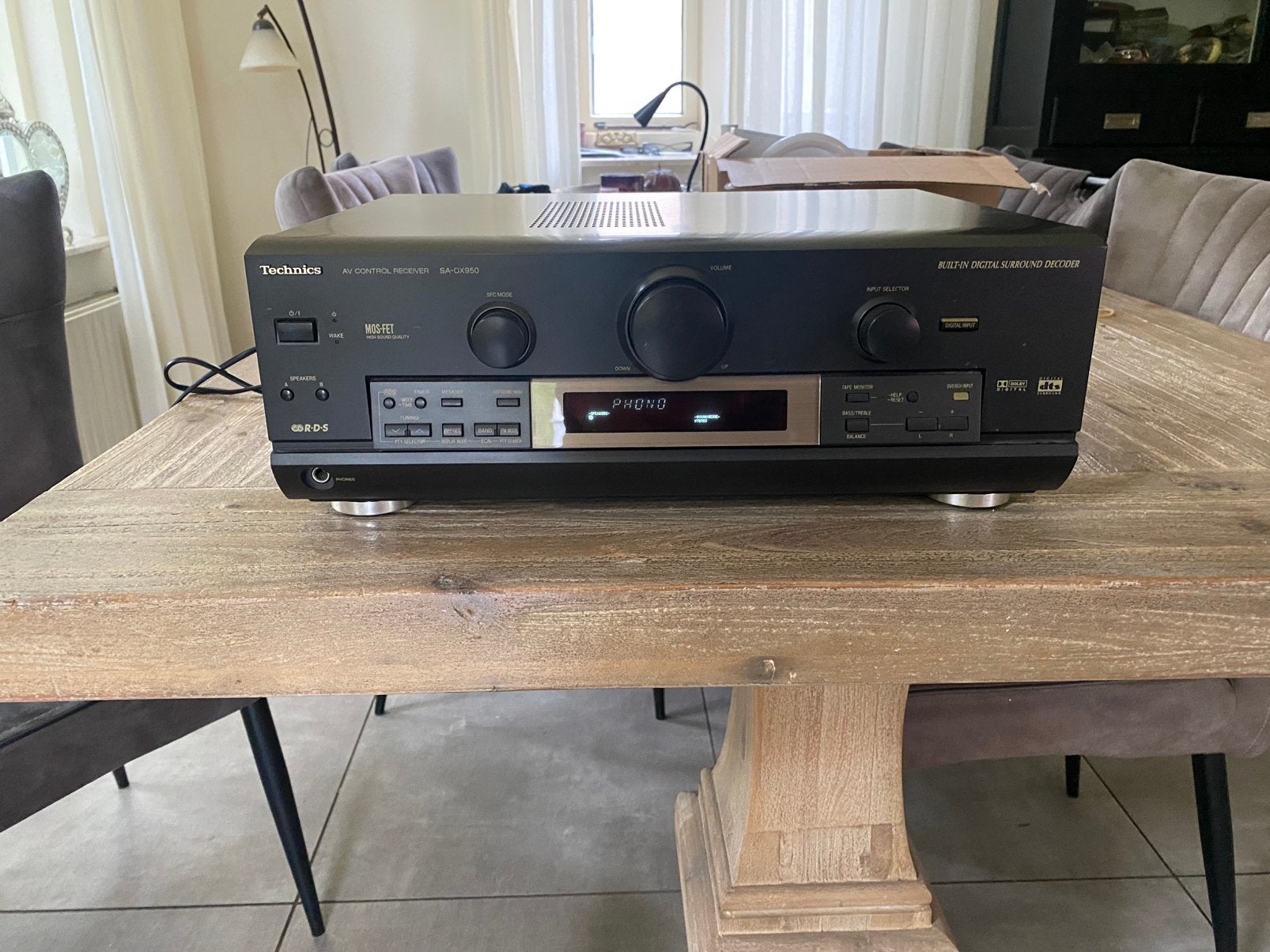 Technics SA DX950 zware topklasse receiver, Audio, Tv en Foto, Versterkers en Receivers, Ophalen of Verzenden, Zo goed als nieuw