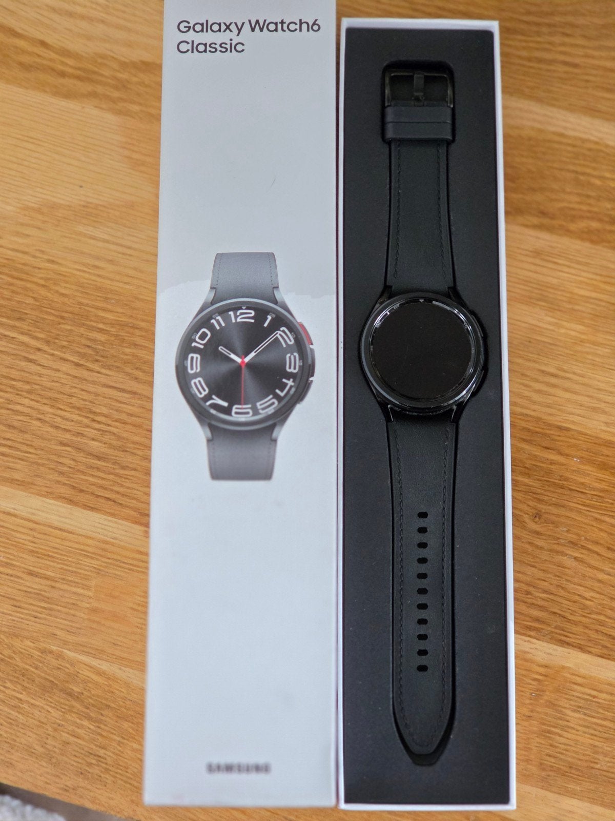 Samsung galaxy watch 6 Classic, Sieraden, Tassen en Uiterlijk, Smartwatches, Afstand, Samsung Galaxy Watch 6 Classic, Zwart, Ophalen of Verzenden