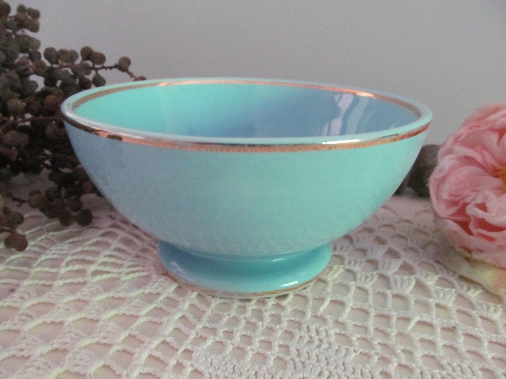 Frans de Rover Porselein Blauw Goudkl. Rand France Spoelkom, Huis en Inrichting, Keuken | Servies, Overige merken, Ophalen of Verzenden