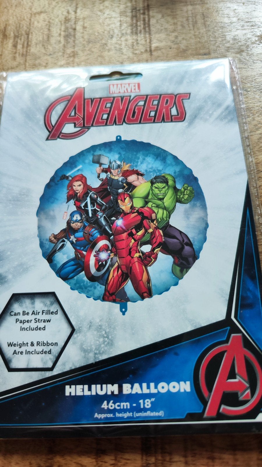 Marvel Avengers Folieballon - 46cm Helium/Lucht, Ophalen of Verzenden, Nieuw, Feestartikel, Film of Tv