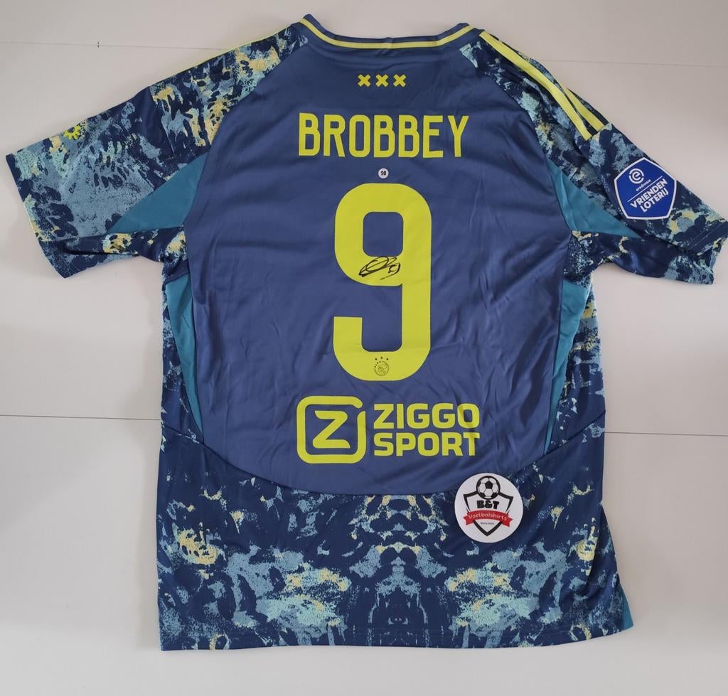 Gesigneerd Ajax uitshirt 2022/2023 - Brobbey #9, Shirt, Verzenden, ., Zo goed als nieuw