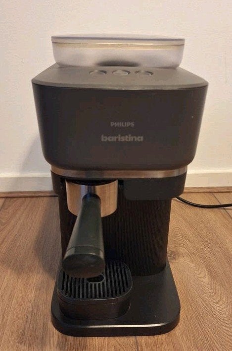 Philips Baristina, Afneembaar waterreservoir, Gebruikt, 1 kopje, Koffiebonen