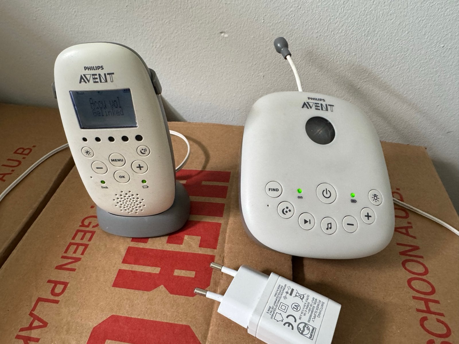 Avent DECT Babyfoon met Terugspreekfunctie en Sterrenhemel, Kinderen en Baby's, Babyfoons, Ophalen of Verzenden, Gebruikt, 100 tot 250 meter