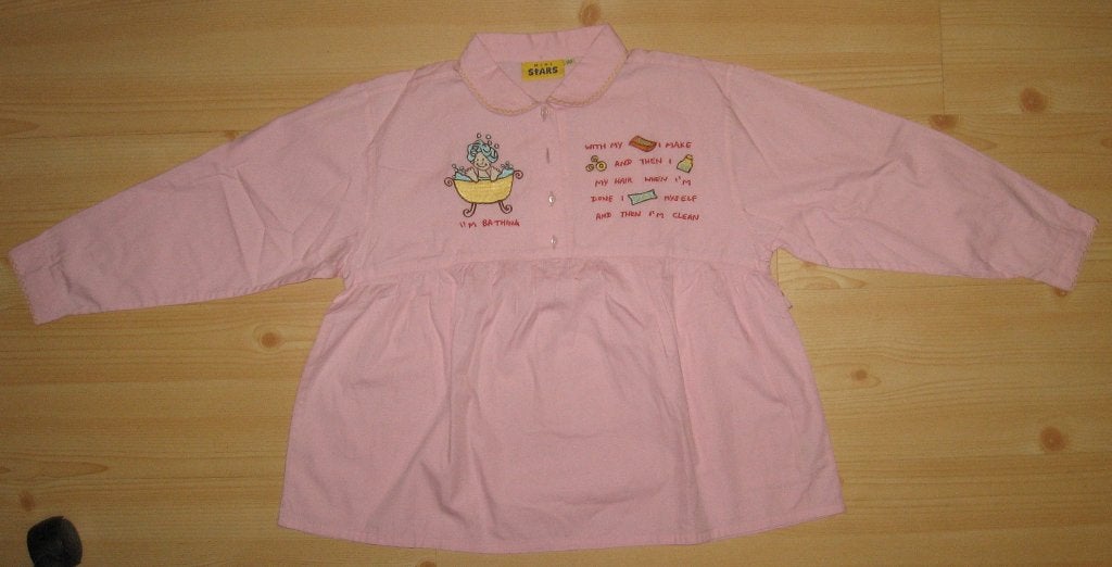 Mini stars blouse maat 140 met borduur. Van 100% katoen, Gebruikt, Overhemd of Blouse, Ophalen of Verzenden, Meisje
