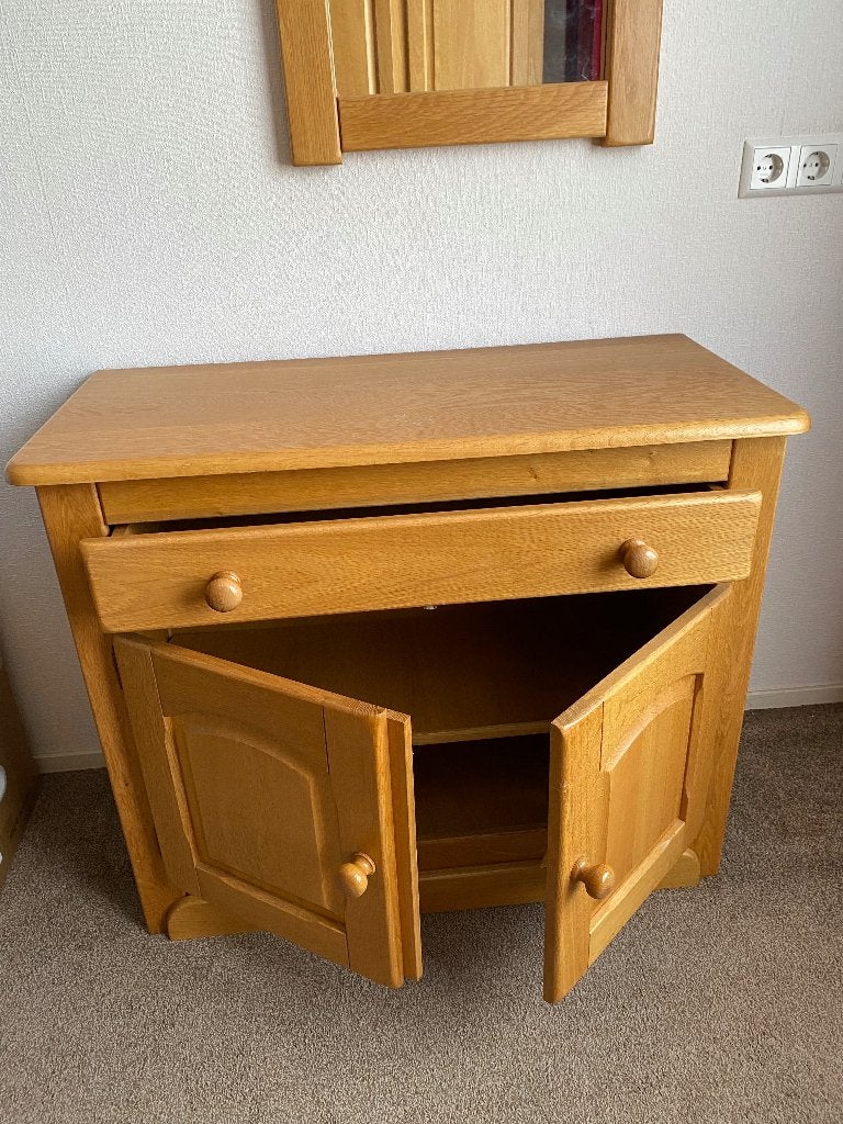 Complete slaapkamer, Ophalen, Zo goed als nieuw, Eenpersoons, Blank eiken