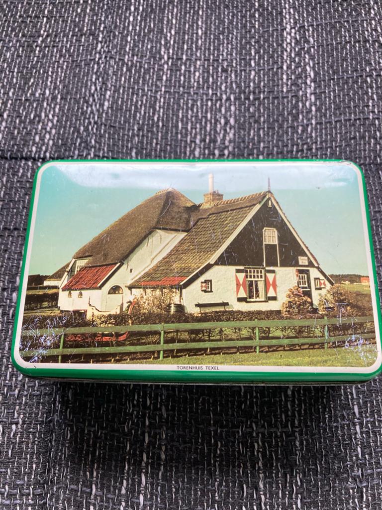 Vintage Timmer's Bakkerijen blik - Texelse taferelen, Ophalen of Verzenden, Gebruikt, Overige, Overige merken