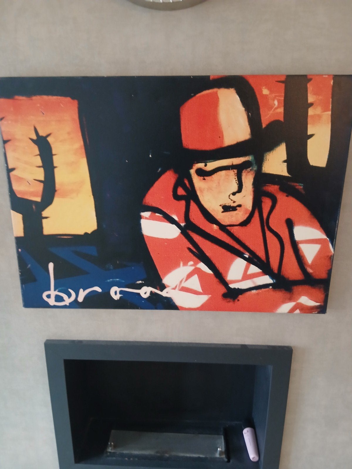 Erven Brood Schilderij: 'I'm the wild one' & 'Cowboy', Antiek en Kunst, Kunst | Schilderijen | Modern, Ophalen, Op houten frame