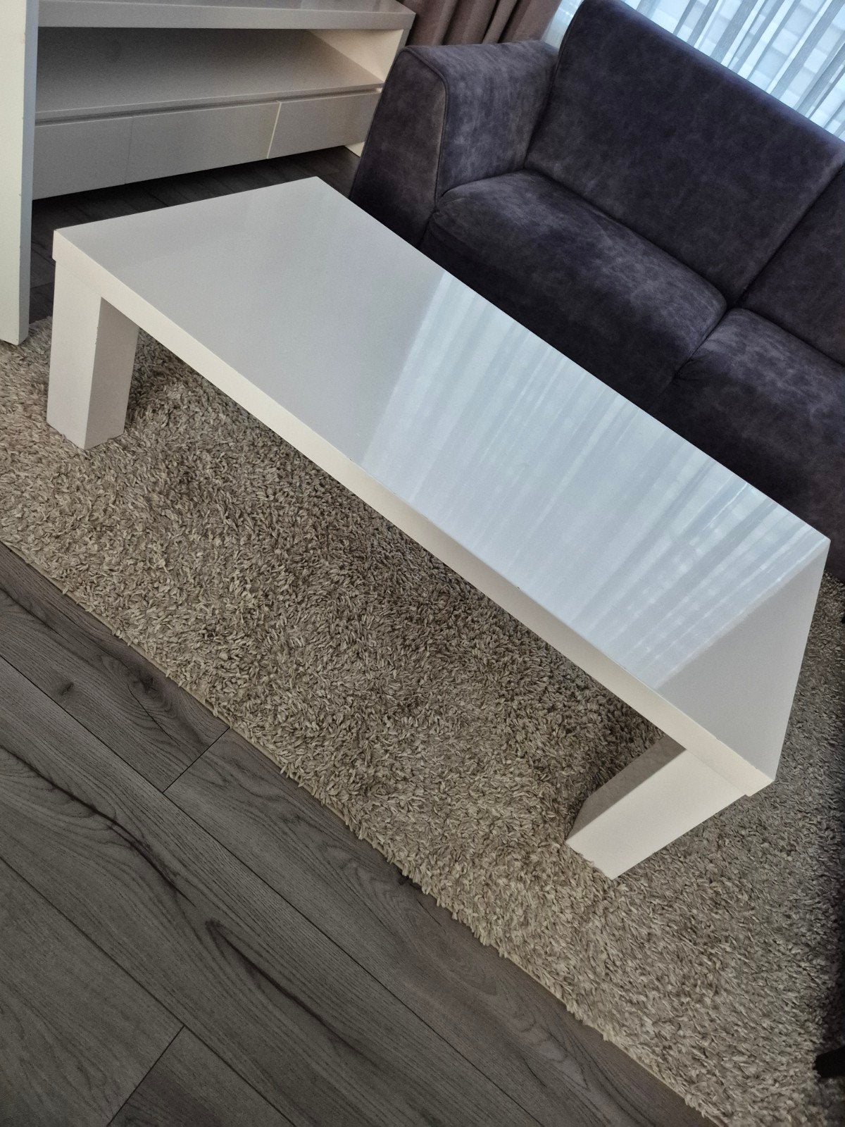 Hoogglans Salontafel, Ophalen, Gebruikt, 100 tot 150 cm, 50 tot 100 cm
