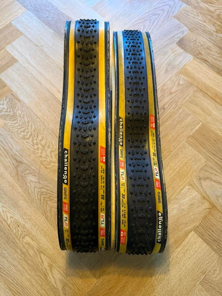 2x Challenge Grifo Pro Cross TLR 700x33C, Fietsen en Brommers, Fietsonderdelen, Ophalen of Verzenden, Zo goed als nieuw, Overige typen