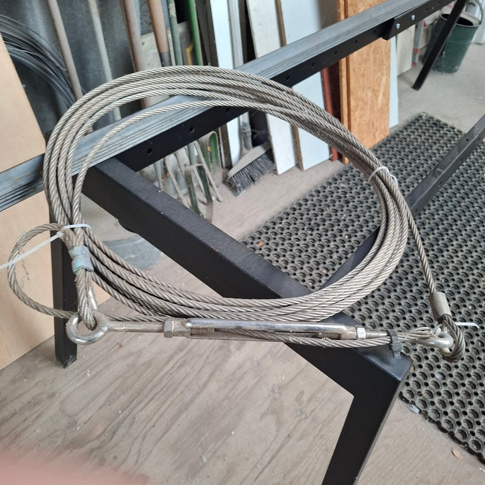 RVS   staal kabel  lengte 12.5 meter, Ophalen