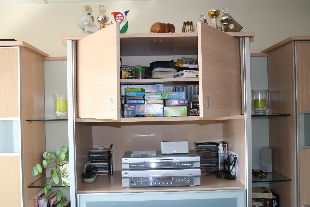 TV wandmeubel, Ophalen, Gebruikt, 200 cm of meer, Grenenhout