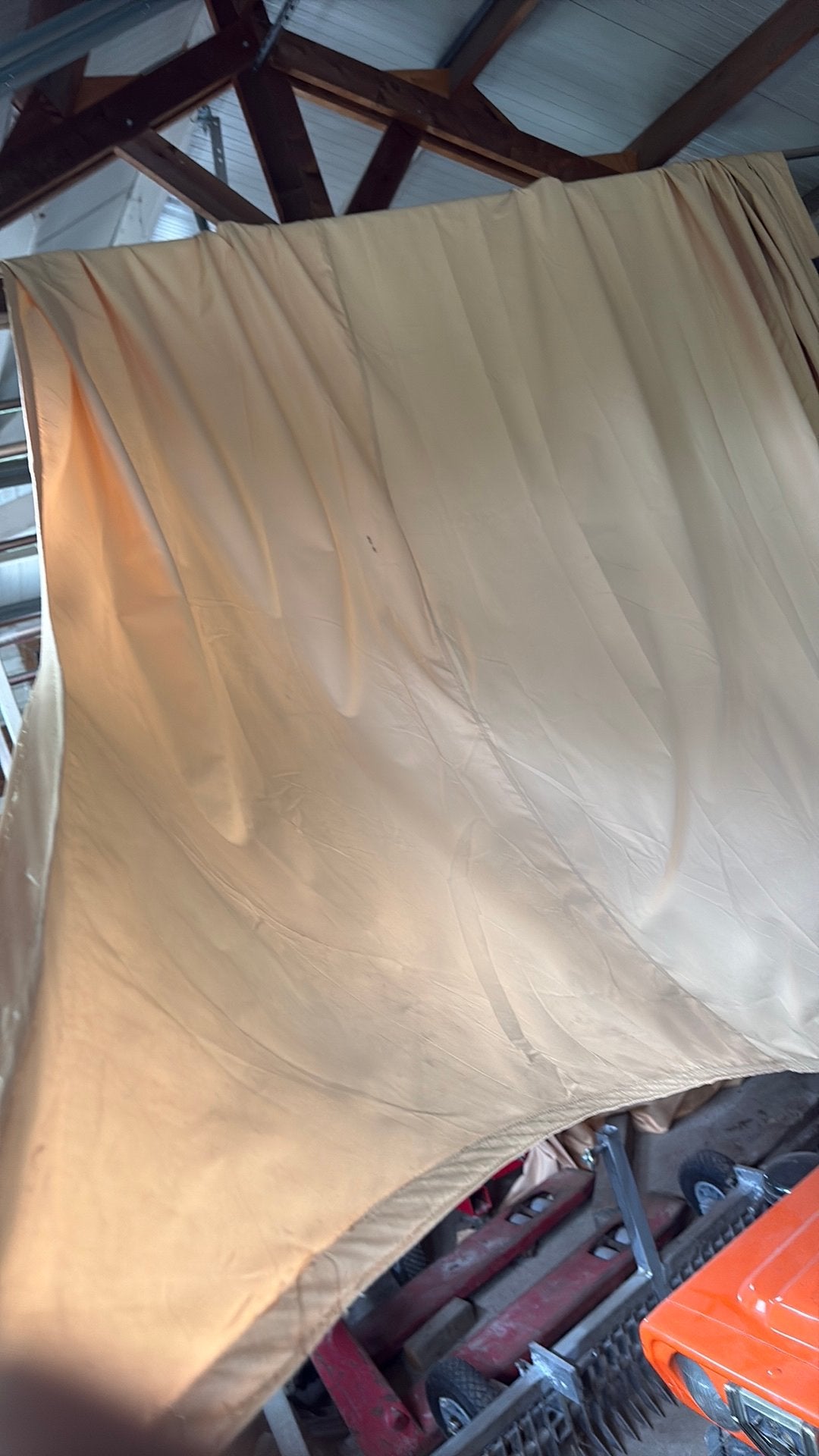 Strechtent doek 7x5 m en 2 stuks 3x3 m, Caravans en Kamperen, Tentaccessoires, Ophalen, Zo goed als nieuw
