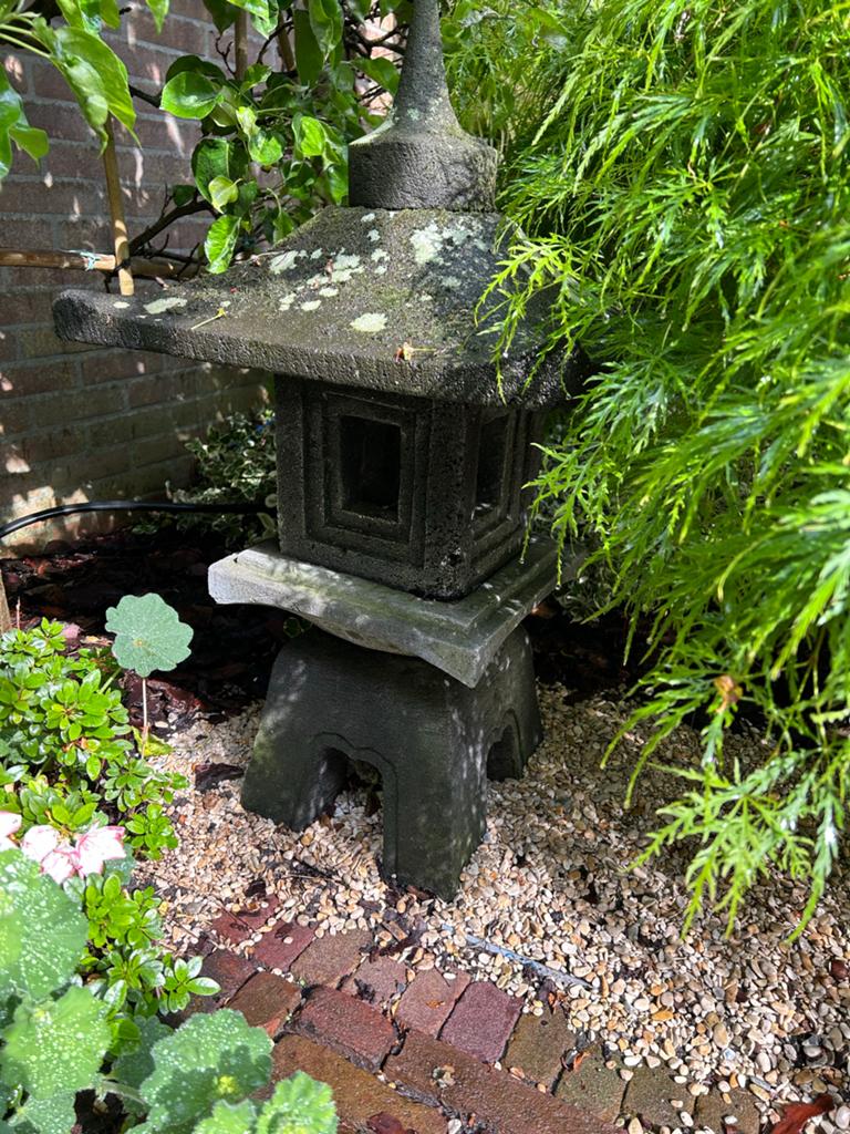 3x Decoratieve Japanse Pagode Tuinlamp van LavaSteen, Tuin en Terras, Ophalen, Gebruikt, Steen, Overige typen