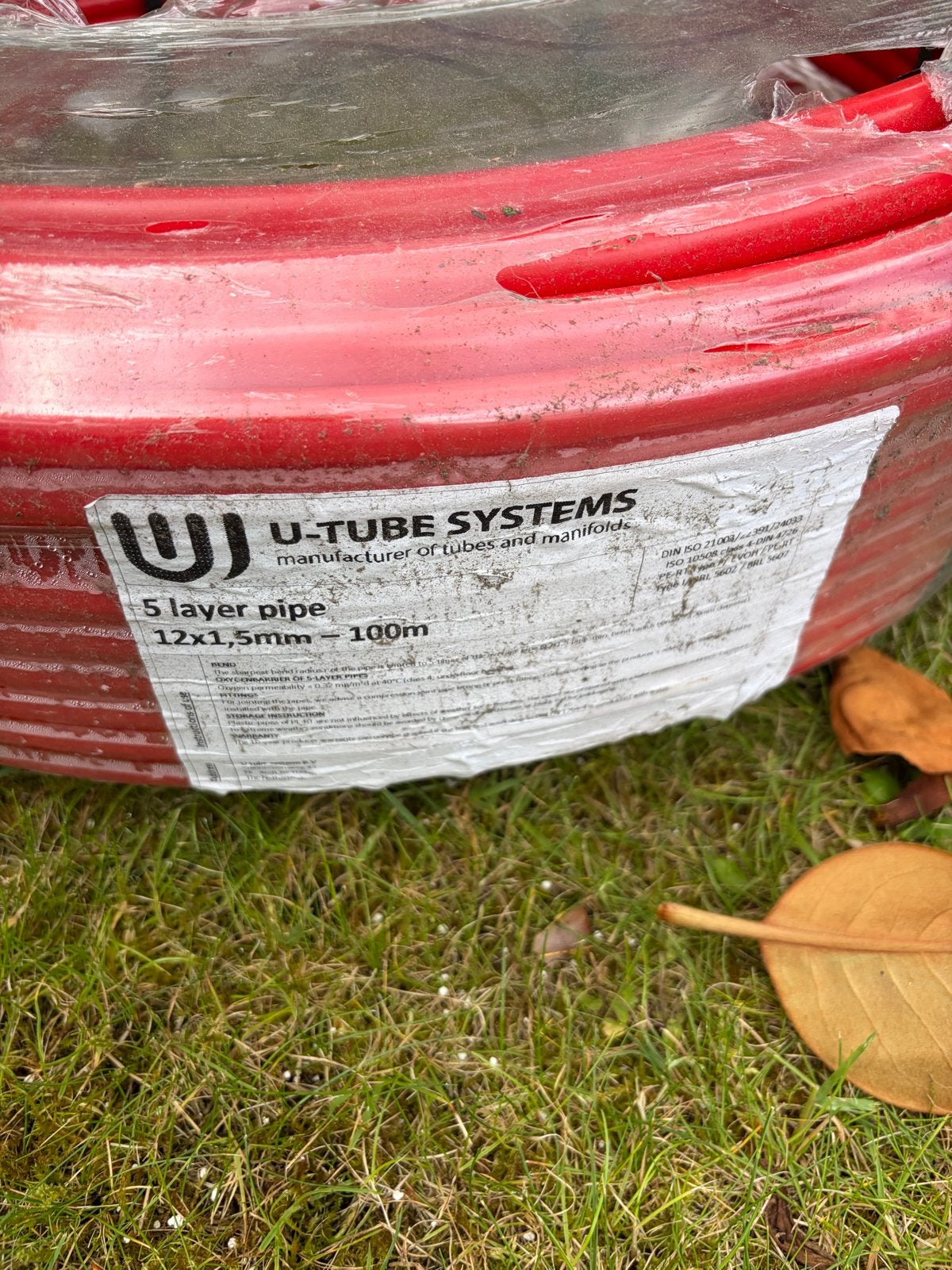 U-Tube Systems 5-laags buis 12x1.5mm - 100m, Ophalen, Overige materialen, Minder dan 20 mm, 6 meter of meer
