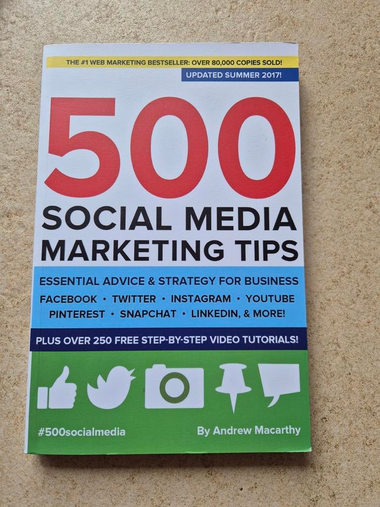 500 social media marketing tips, Ophalen of Verzenden, Zo goed als nieuw