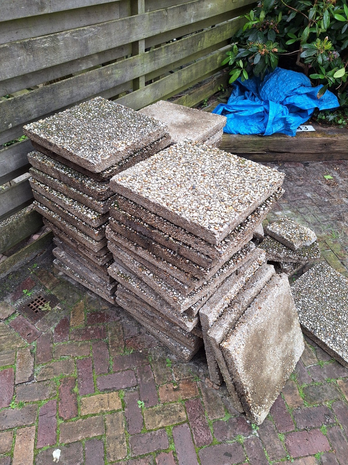 50x50 tegels, Tuin en Terras, Tegels en Klinkers, Ophalen of Verzenden, Gebruikt, Beton, Terrastegels