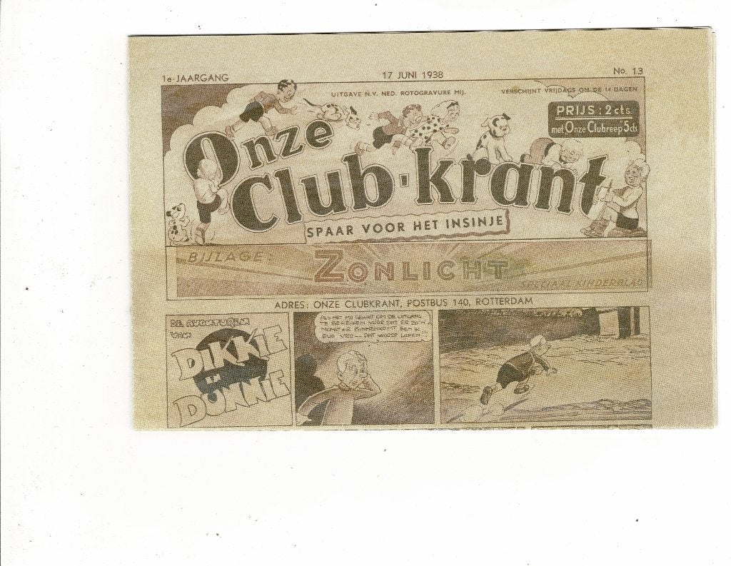 Onze Club Krant GEVRAAGD 1938, Boeken, Tijdschriften en Kranten, Ophalen, Zo goed als nieuw, Krant
