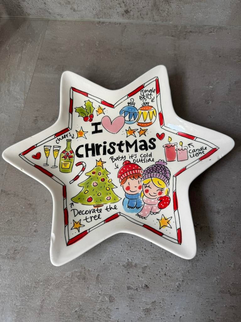 Blond Amsterdam kerstbord bord kerst ster 25 cm, Ophalen, Blond Amsterdam, Zo goed als nieuw, Bord(en)