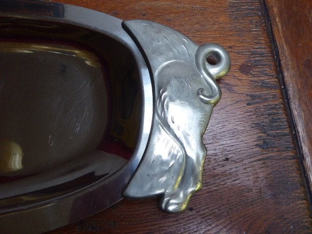 Vintage r.v.s. schaal varken, BMF Frits Nagel, Ophalen of Verzenden