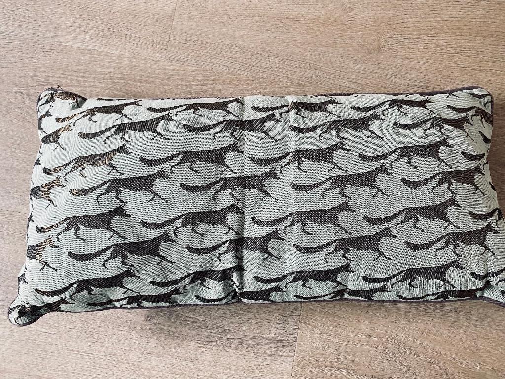 Sissy Boy Sierkussen | mintgroen vosjes | 55x30cm, Huis en Inrichting, Woonaccessoires | Kussens, Ophalen of Verzenden, Gebruikt