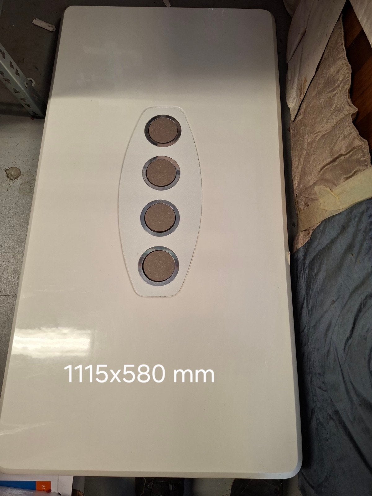 Boottafel met bekerhouders - 1115x580 mm, Ophalen, Zo goed als nieuw, Overige typen, Zeilboot of Motorboot