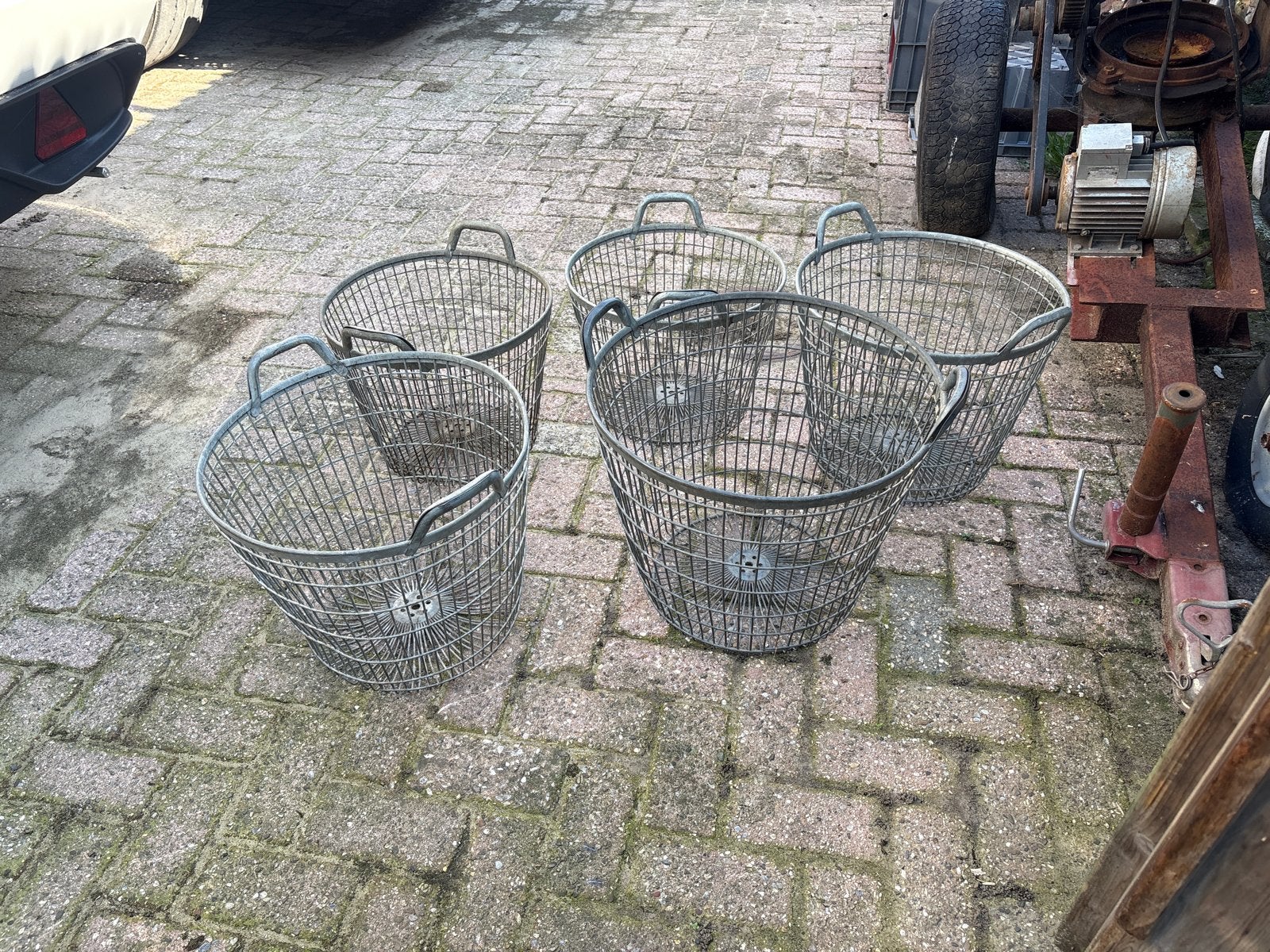 5x Metalen Draadmanden - Handig voor Opslag of Decoratie, Ophalen, 50 – 75, Gebruikt, 50 tot 100 cm