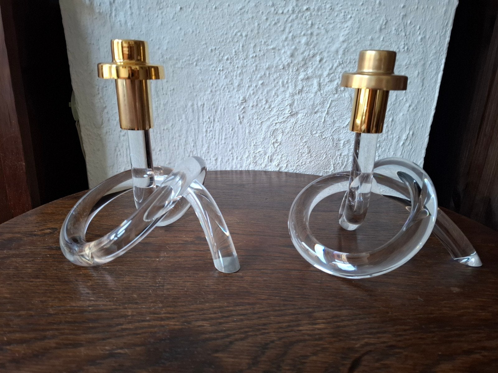 Set 'Pretzel' kandelaars design E. Bscheider Dorothy Thorpe, Ophalen of Verzenden, Overige materialen