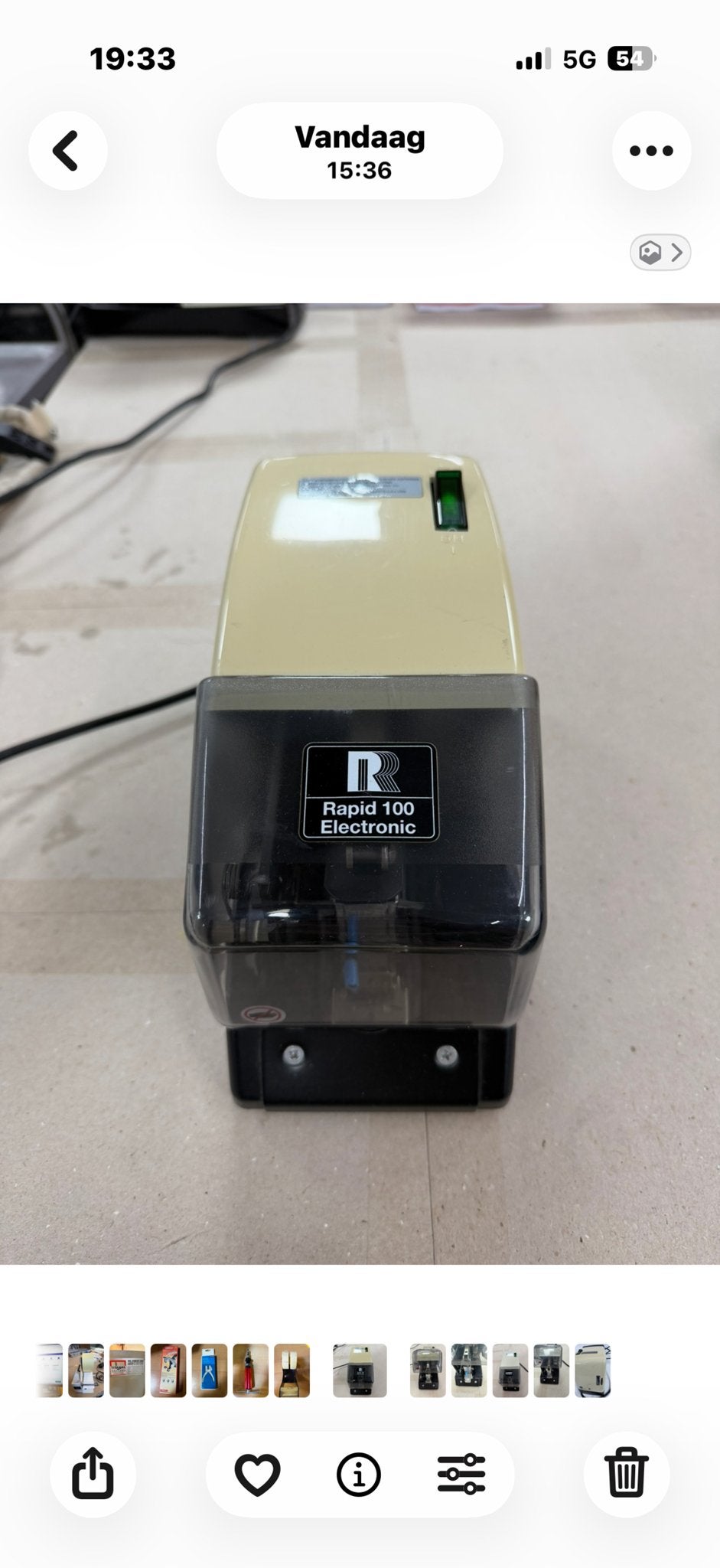 Rapid 100 Electronic nietmachine met nietjes, Ophalen of Verzenden, Gebruikt