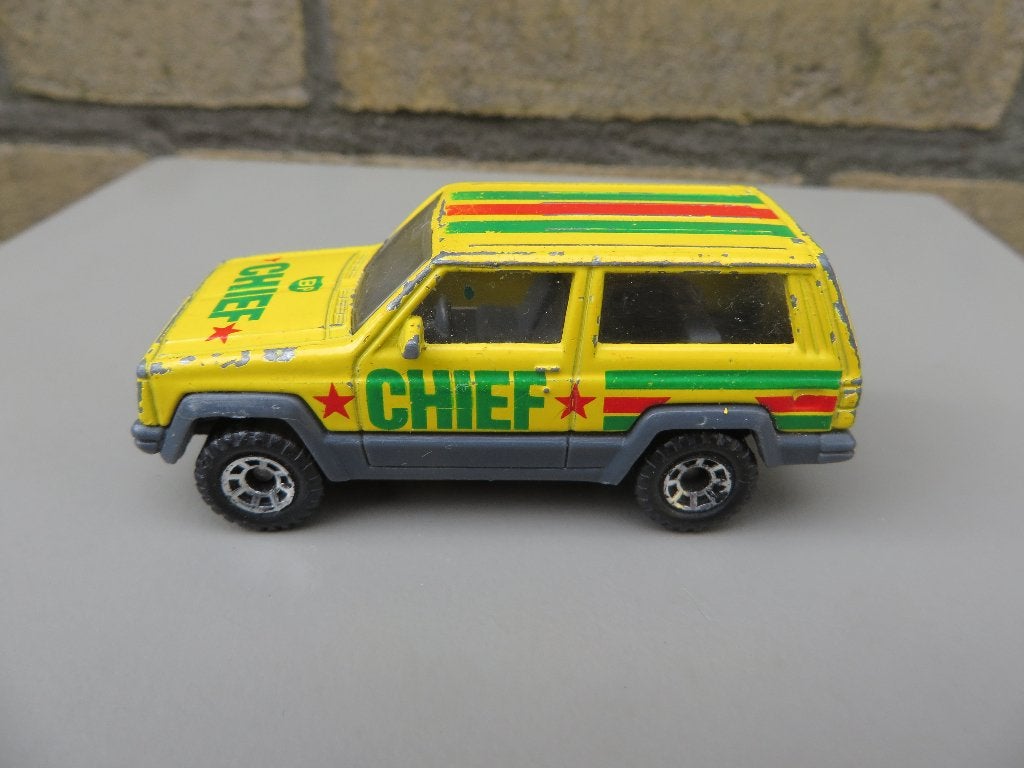 Matchbox Jeep Cherokee BP CHIEF, Hobby en Vrije tijd, Ophalen of Verzenden, Gebruikt, Auto