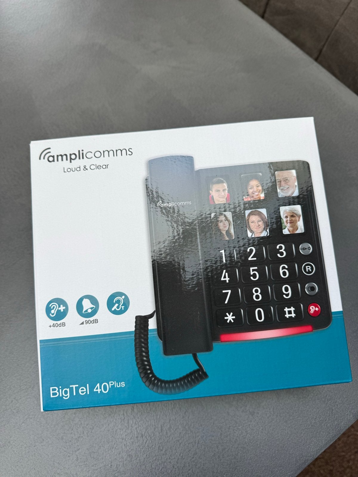 Amplicomms BigTel 40Plus senioren telefoon met foto toetsen, Ophalen of Verzenden, Zo goed als nieuw, 1 handset